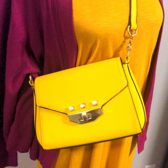 None Handbags - NWOT Bright Yellow Shoulder Bag Purse